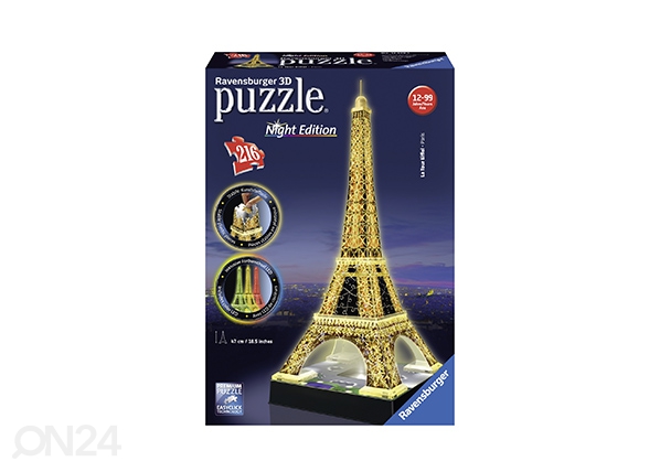 3D pimedas helendav pusle Eiffeli torn 216 tk