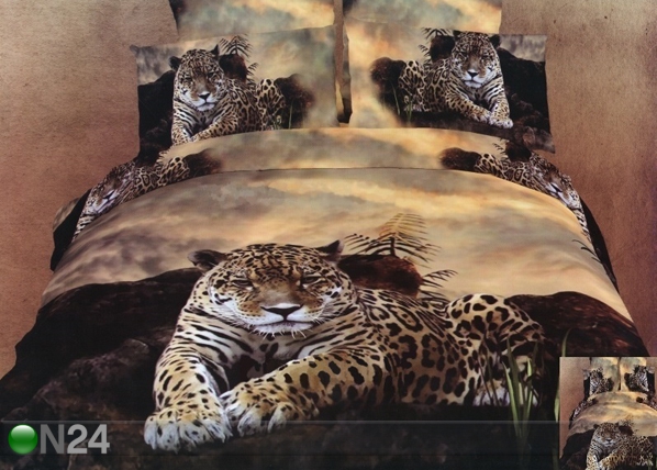 3D voodipesukomplekt Leopard