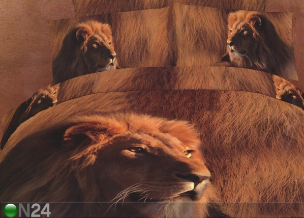 3D voodipesukomplekt Lõvi