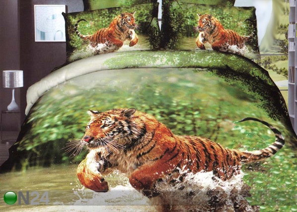 3D voodipesukomplekt Tiiger vees
