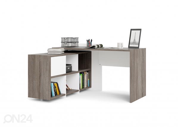 Työpöytä unction Plus, tryffeli/ valkoinen, Tvilum