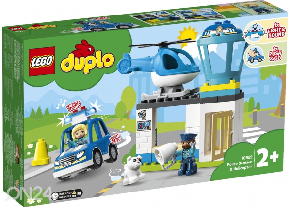 LEGO DUPLO -poliisiasema ja helikopteri