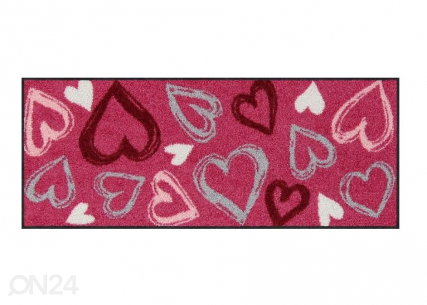 Eteismatto Valentine Hearts magenta 30x75 cm, Salonloewe