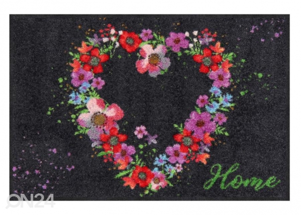 Kynnysmatto Blossom Heart Home 50x75 cm, Salonloewe