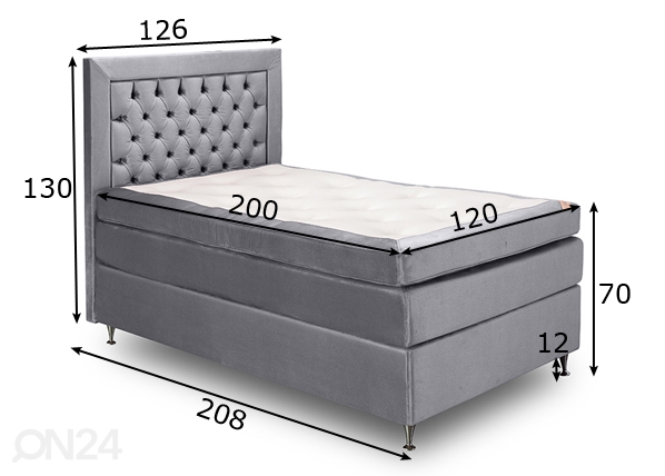 Comfort кровать Hypnos Hemera 120x200 cm размеры