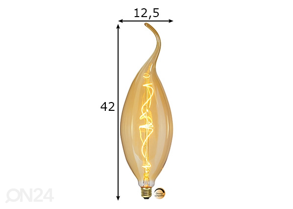Dekoratiivne LED elektripirn E27, 4,5W mõõdud