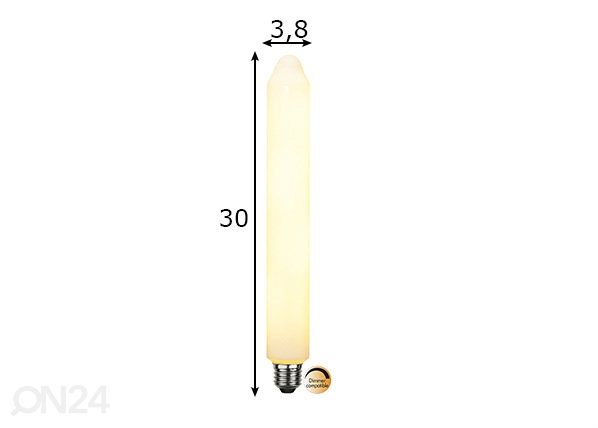 Dekoratiivne LED elektripirn E27, 5,8W mõõdud