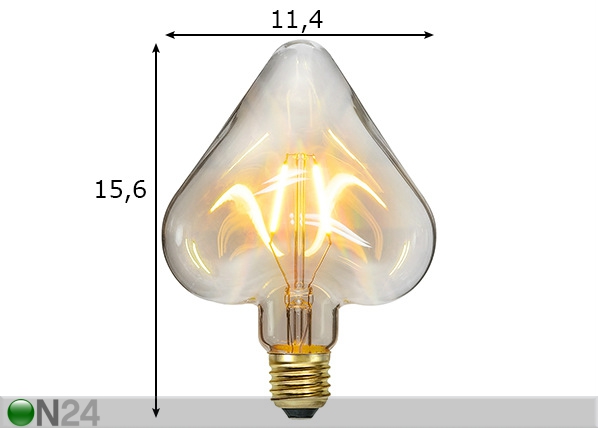 Dekoratiivne LED pirn E27 1,4 W mõõdud