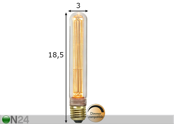 Dekoratiivne LED pirn E27 2,3W mõõdud