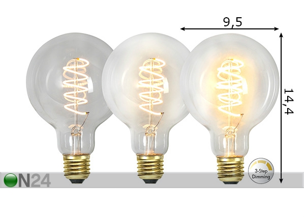 Dekoratiivne LED pirn E27, 4W mõõdud