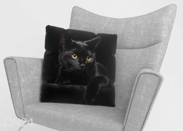 Dekoratiivpadjapüür Black Cat 40x40 cm