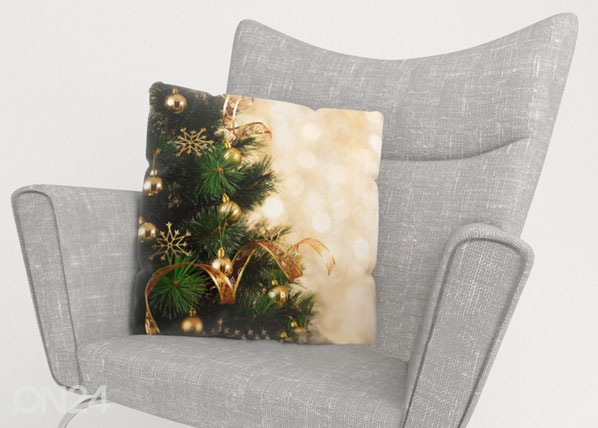 Dekoratiivpadjapüür Christmas Gold 50x50 cm