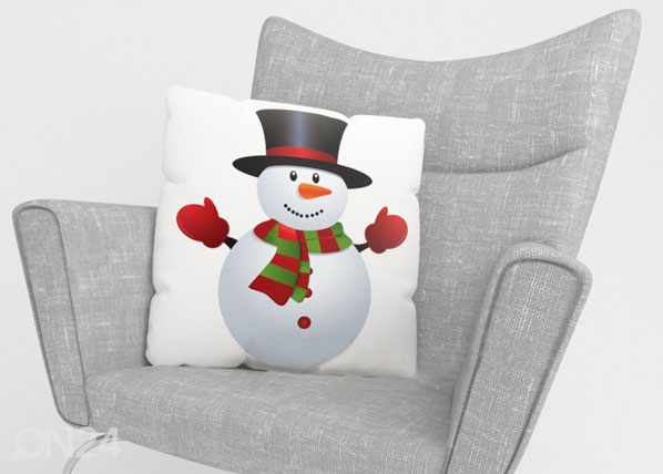 Dekoratiivpadjapüür Christmas Snowman 45x45 cm