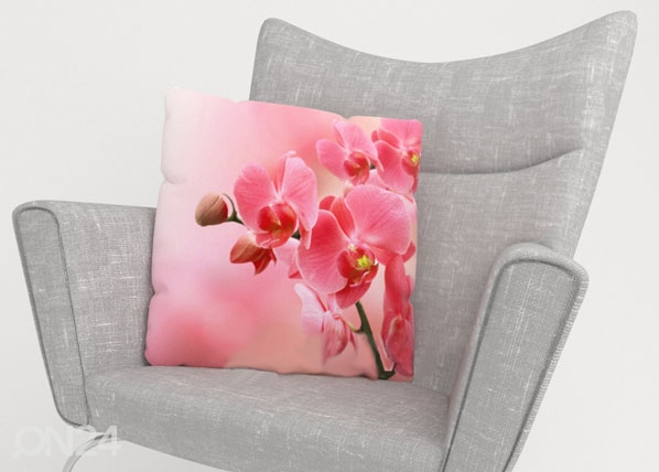 Dekoratiivpadjapüür Pink Orchids 50x50 cm