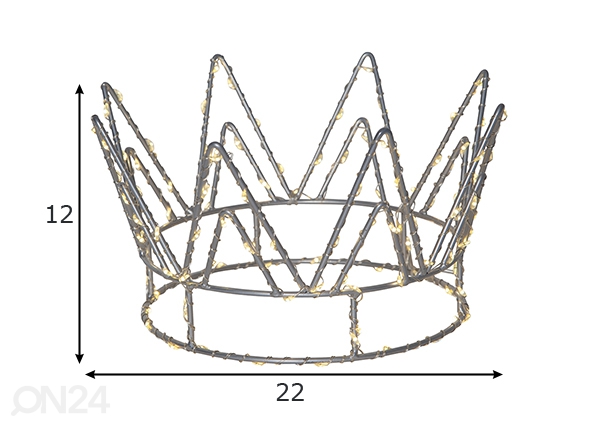 Dekoratsioon Crown mõõdud