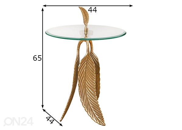 Diivanilaud Feather Ø 44 cm mõõdud