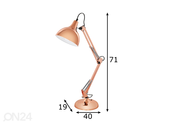 Eglo настольный светильник Borgillio размеры