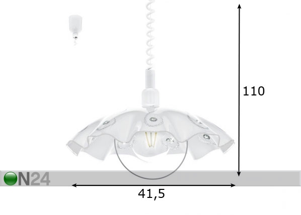 Eglo подвесной светильник Vetro размеры