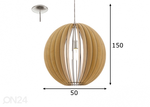 Eglo потолочный светильник Cossano Ø50 см размеры