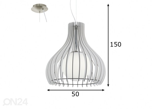 Eglo потолочный светильник Tindori Ø 50 см размеры