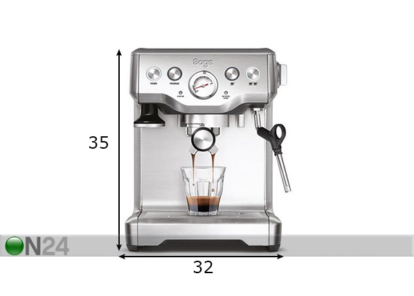 Espressomasin Infuser Sage BES840S mõõdud