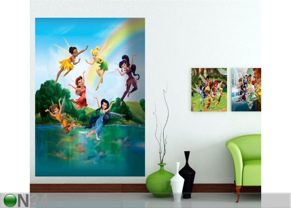 Fliis-fototapeet Disney fairies in the rainbow 180x202 cm