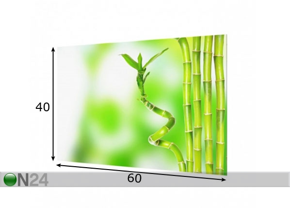 Fotoklaas, köögi tagasein Green bamboo 11, 40x60 cm mõõdud