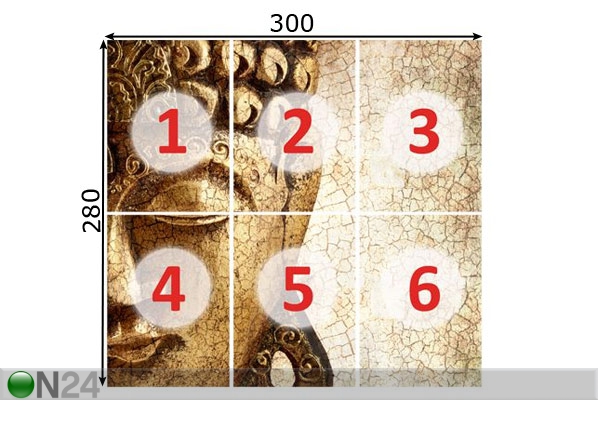 Fototapeet Ancient Buddha 300x280cm mõõdud