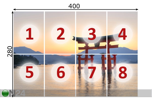 Fototapeet Torii itsukushima 400x280 cm mõõdud