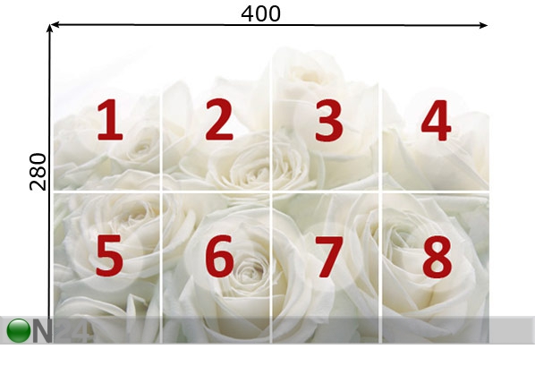 Fototapeet Wedding roses 400x280 cm mõõdud