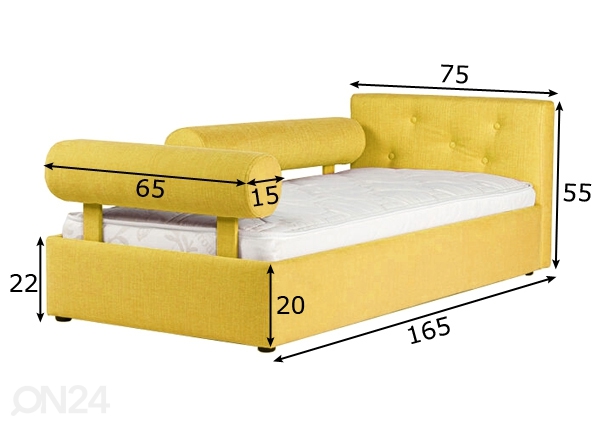 Funnest детская кровать Nest 70x155 cm + 2 рулонные подушки размеры