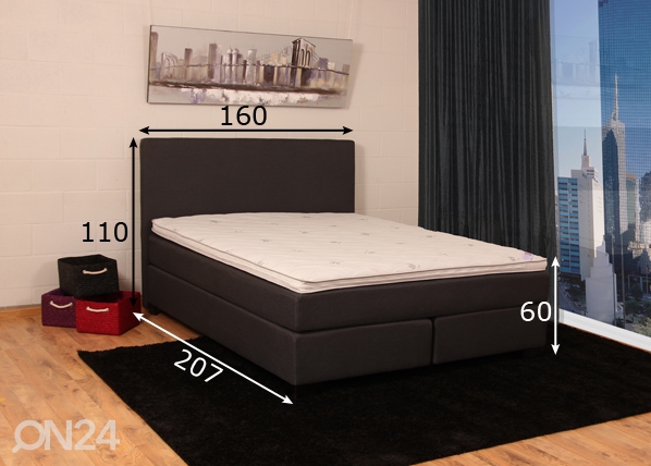Hea une ABC континентальная кровать Jenki B 160x200 cm размеры