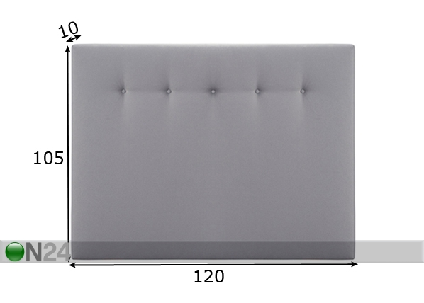 Hypnos mööblikangaga voodipeats nööpidega 120x105x10 cm mõõdud