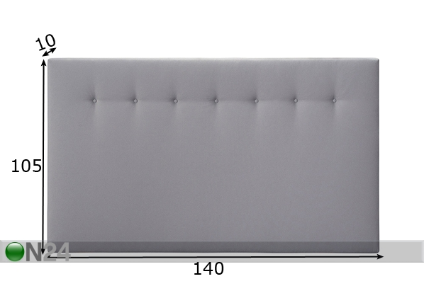 Hypnos mööblikangaga voodipeats nööpidega 140x105x10 cm mõõdud