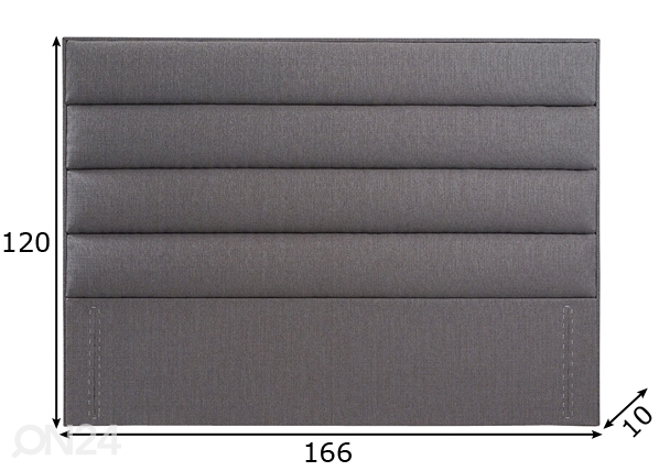 Hypnos изголовье кровати с текстильной обивкой Kent 166x120x10 cm размеры