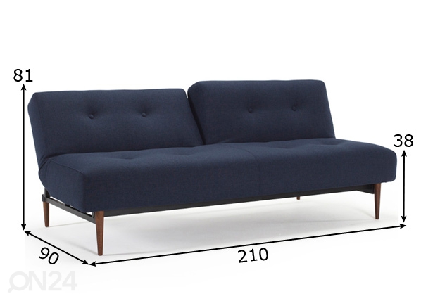 Innovation диван-кровать Ample Styletto размеры