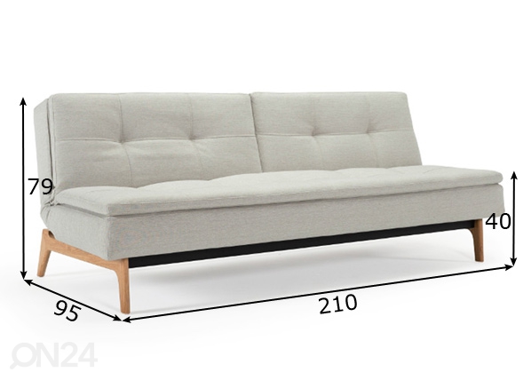 Innovation диван-кровать Dublexo Eik размеры