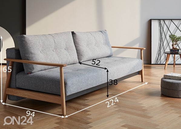 Innovation диван-кровать Una Delux размеры