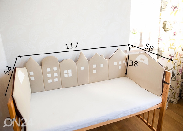 Karloova бортики для детской кроватки 120x60 cm Спящий город размеры