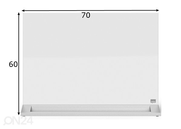 Klaastahvel magnetpinnaga Nobo desktop (lauale) 60x70 cm mõõdud