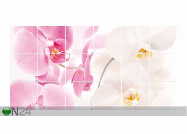 Kleebised seinaplaatidele Delicate Orchids 60x120 cm