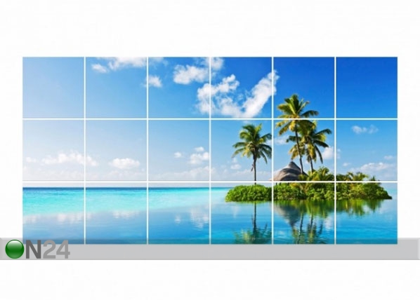 Kleebised seinaplaatidele Tropical Paradise 60x120 cm