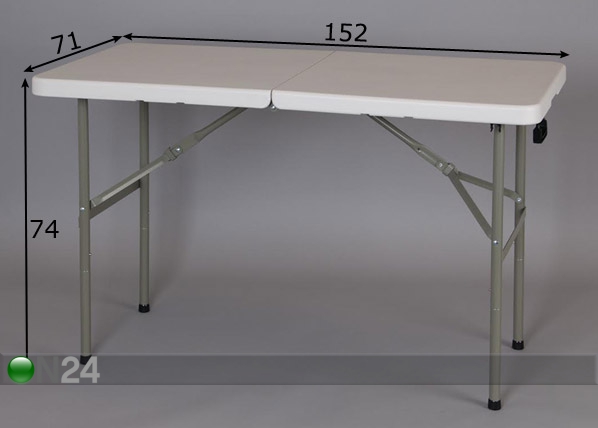 Kokkupandav laud 152x71 cm mõõdud