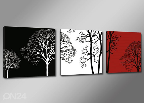 Kolmeosaline seinapilt Puud