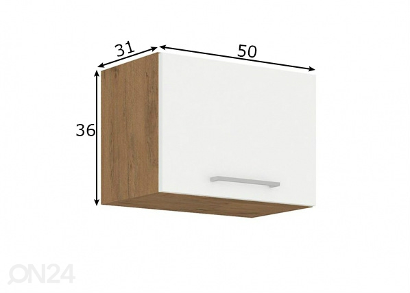 Köögikapp (ülemine) 50 cm mõõdud