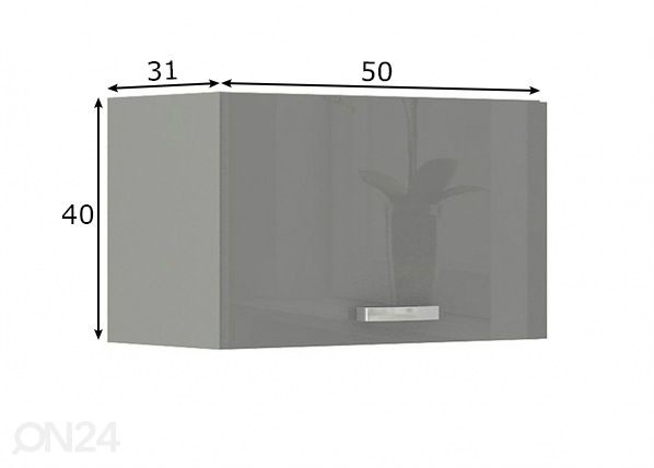 Köögikapp (ülemine) 50 cm mõõdud