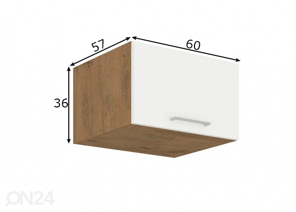 Köögikapp (ülemine) 60 cm mõõdud