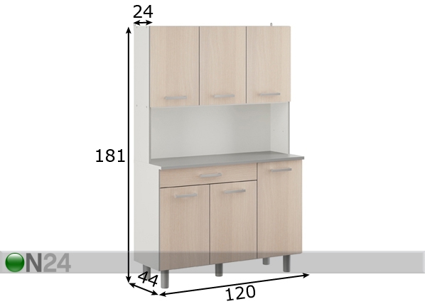Kõrge köögikapp Pixel mõõdud
