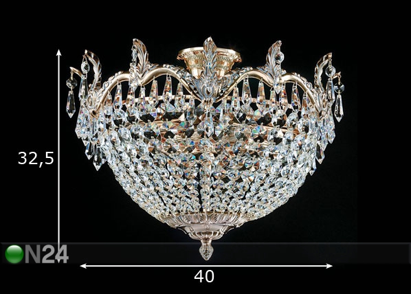 Kristallidega laevalgusti Versailles mõõdud
