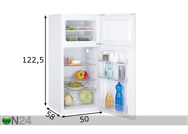 Külmkapp Candy CCDS5122W mõõdud
